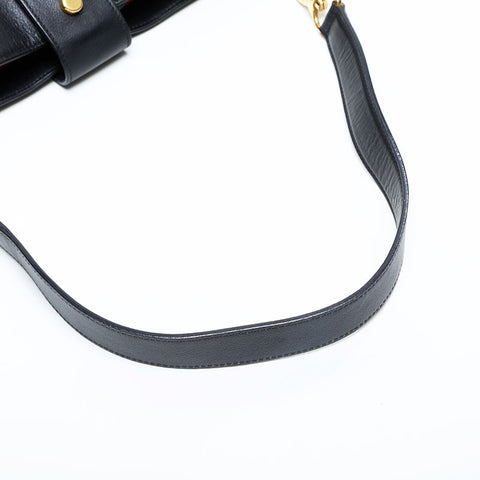 CELINE leather Shoulder Bag black WS23071