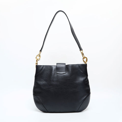CELINE leather Shoulder Bag black WS23071