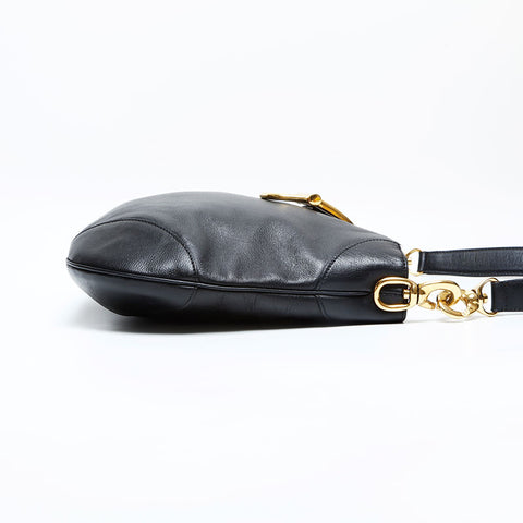 CELINE leather Shoulder Bag black WS23071