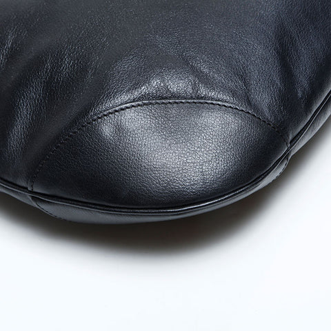CELINE leather Shoulder Bag black WS23071