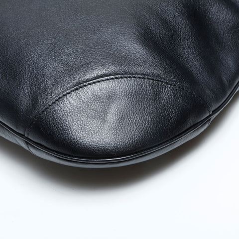CELINE leather Shoulder Bag black WS23071