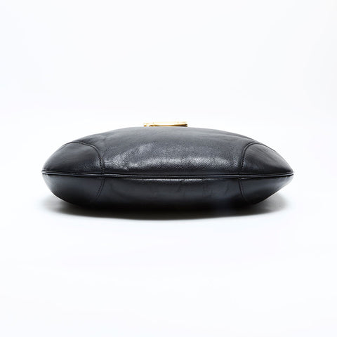 CELINE leather Shoulder Bag black WS23071