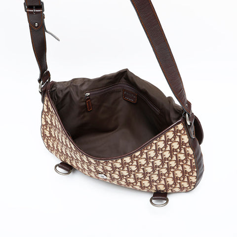 Christian Dior Trotter Canvas Shoulder Bag beige WS23072