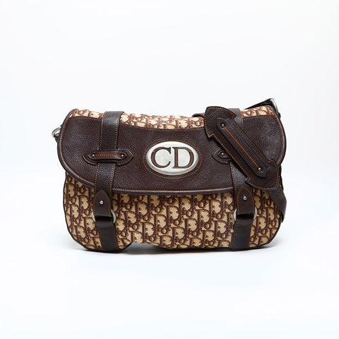 Christian Dior Trotter Canvas Shoulder Bag beige WS23072