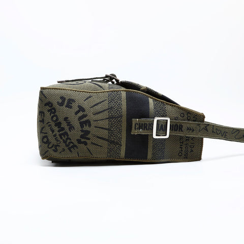 Christian Dior Dior Camp Jacquard Shoulder Bag green WS23073