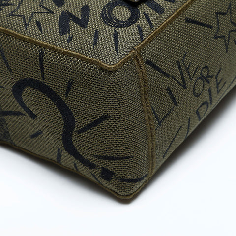 Christian Dior Dior Camp Jacquard Shoulder Bag green WS23073