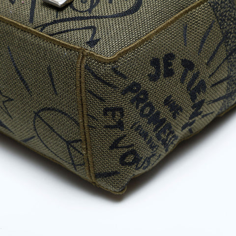 Christian Dior Dior Camp Jacquard Shoulder Bag green WS23073