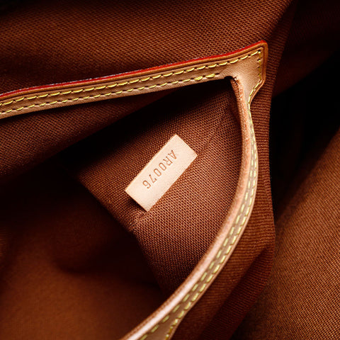 LOUIS VUITTON 2006 Monogram Cabas Mezzo Tote Bag Brown WS23074