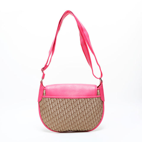 Christian Dior street chic trotter Shoulder Bag Brown pink WS23075