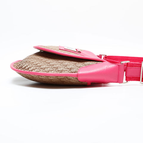 Christian Dior street chic trotter Shoulder Bag Brown pink WS23075