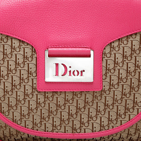 Christian Dior street chic trotter Shoulder Bag Brown pink WS23075