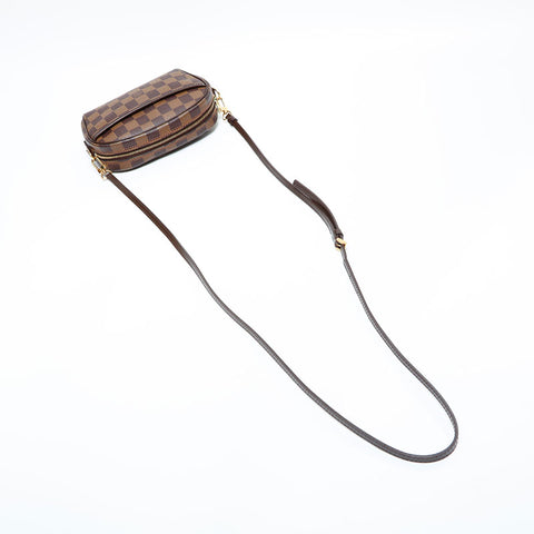 LOUIS VUITTON 2002 Damier Pochette Ipanema Shoulder Bag Brown WS23078