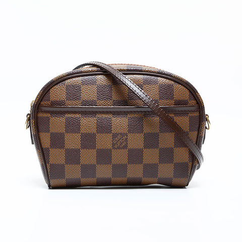 LOUIS VUITTON 2002 Damier Pochette Ipanema Shoulder Bag Brown WS23078