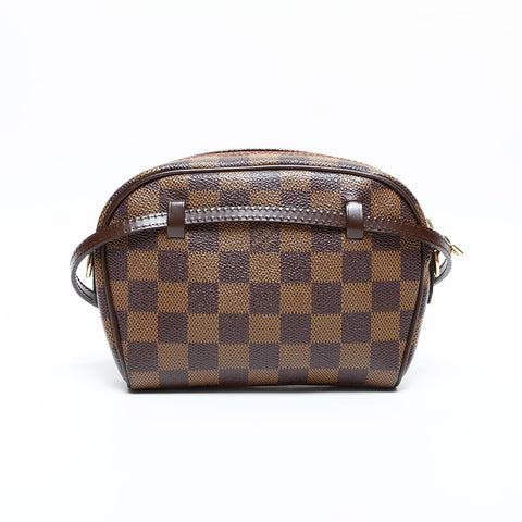 LOUIS VUITTON 2002 Damier Pochette Ipanema Shoulder Bag Brown WS23078