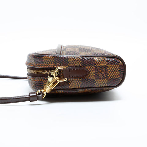 LOUIS VUITTON 2002 Damier Pochette Ipanema Shoulder Bag Brown WS23078