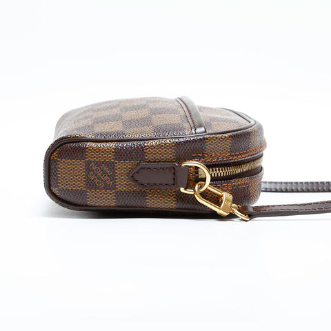 LOUIS VUITTON 2002 Damier Pochette Ipanema Shoulder Bag Brown WS23078