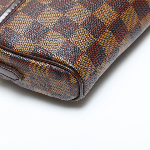LOUIS VUITTON 2002 Damier Pochette Ipanema Shoulder Bag Brown WS23078
