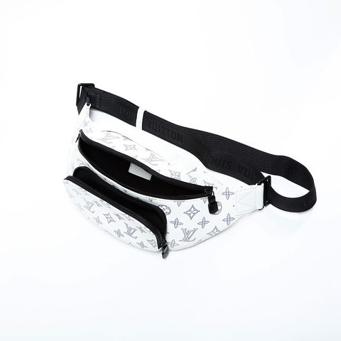 LOUIS VUITTON 2021-2025 Monogram Shadow Rush Bum Bag Waist bag white WS23081