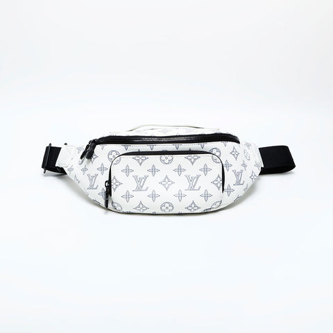 LOUIS VUITTON 2021-2025 Monogram Shadow Rush Bum Bag Waist bag white WS23081