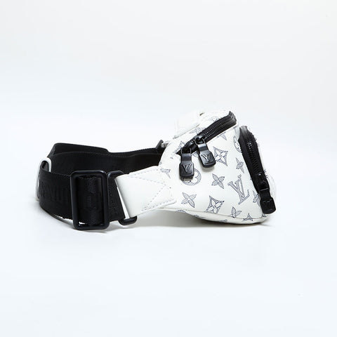 LOUIS VUITTON 2021-2025 Monogram Shadow Rush Bum Bag Waist bag white WS23081
