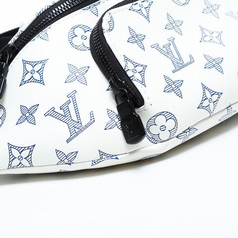 LOUIS VUITTON 2021-2025 Monogram Shadow Rush Bum Bag Waist bag white WS23081