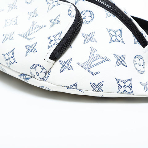 LOUIS VUITTON 2021-2025 Monogram Shadow Rush Bum Bag Waist bag white WS23081