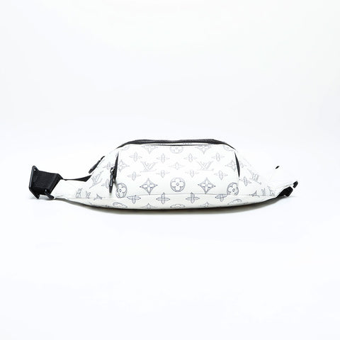 LOUIS VUITTON 2021-2025 Monogram Shadow Rush Bum Bag Waist bag white WS23081