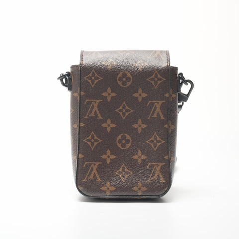 LOUIS VUITTON Vertical Wearable Monogram S Lock Shoulder Bag Brown WS23085