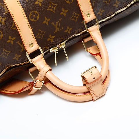 LOUIS VUITTON 2002 Monogram Keepall 55 Handbag Brown WS23086