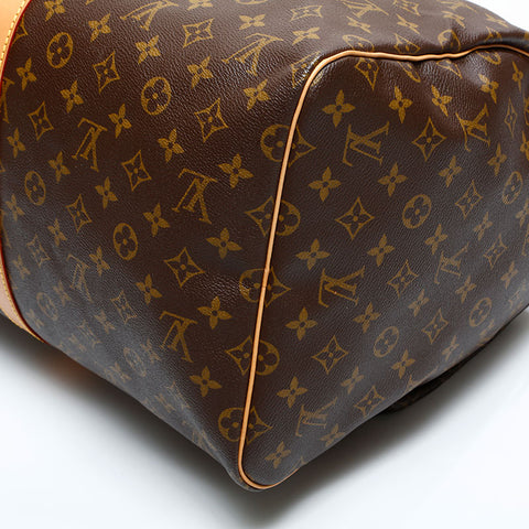 LOUIS VUITTON 2002 Monogram Keepall 55 Handbag Brown WS23086