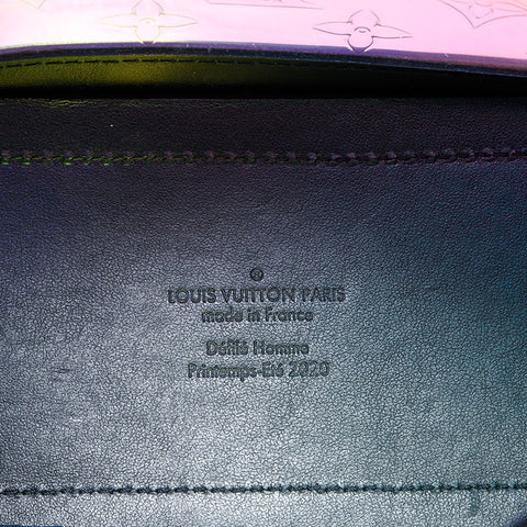 LOUIS VUITTON 2021-2025 Monogram Prism Soft Trunk Shoulder Bag Silver WS23087