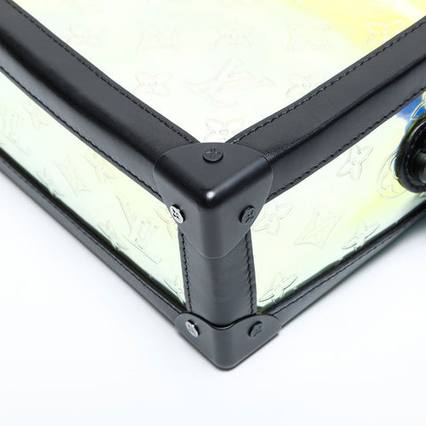 LOUIS VUITTON 2021-2025 Monogram Prism Soft Trunk Shoulder Bag Silver WS23087