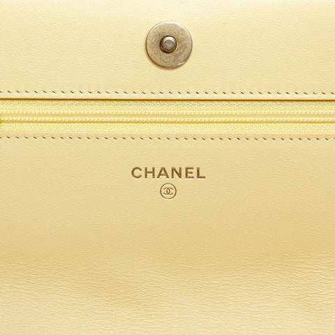 CHANEL No. 31 2021-2022 Tweed Chain Mini Flap CHANEL 19 Shoulder Bag yellow WS23089