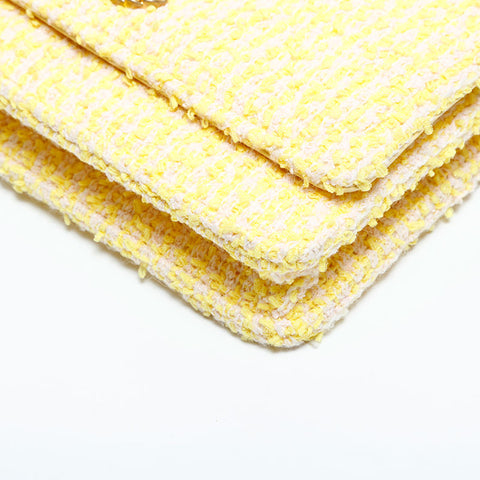 CHANEL No. 31 2021-2022 Tweed Chain Mini Flap CHANEL 19 Shoulder Bag yellow WS23089