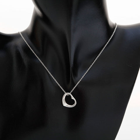 TIFFANY&Co. 925 Open Heart Necklace Silver WS23091