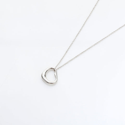 TIFFANY&Co. 925 Open Heart Necklace Silver WS23091