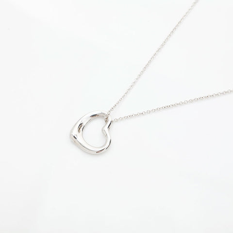 TIFFANY&Co. 925 Open Heart Necklace Silver WS23092