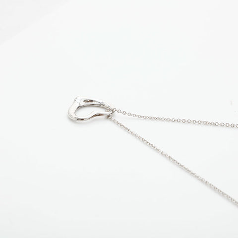TIFFANY&Co. 925 Open Heart Necklace Silver WS23092