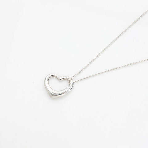 TIFFANY&Co. 925 Open Heart Necklace Silver WS23092
