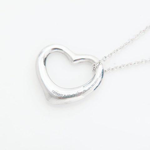 TIFFANY&Co. 925 Open Heart Necklace Silver WS23092