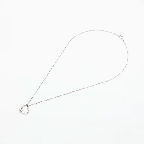 TIFFANY&Co. 925 Open Heart Necklace Silver WS23093