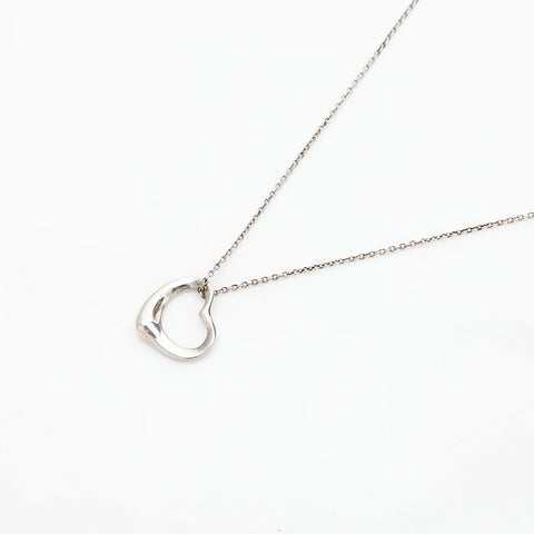 TIFFANY&Co. 925 Open Heart Necklace Silver WS23093