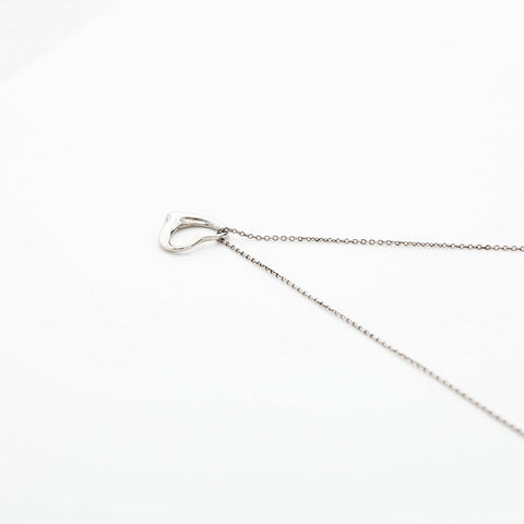TIFFANY&Co. 925 Open Heart Necklace Silver WS23093