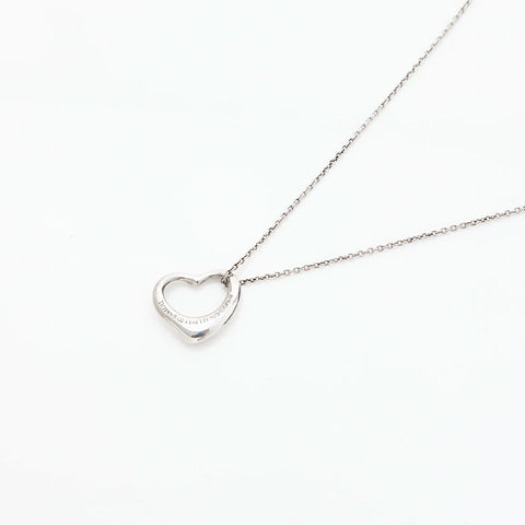 TIFFANY&Co. 925 Open Heart Necklace Silver WS23093
