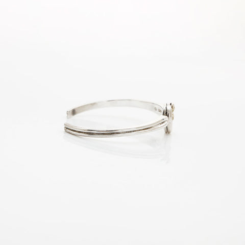 TIFFANY&Co. 925 Heart Ribbon Bangle bracelet Silver WS23096