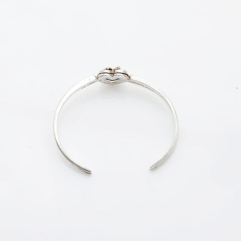 TIFFANY&Co. 925 Heart Ribbon Bangle bracelet Silver WS23096