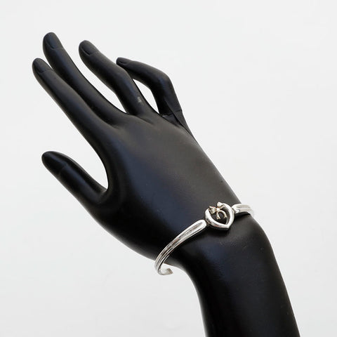 TIFFANY&Co. 925 Heart Ribbon Bangle bracelet Silver WS23096