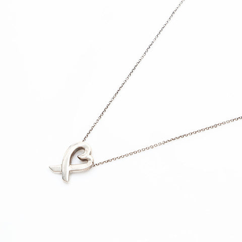 TIFFANY&Co. 925 Loving Heart Necklace Silver WS23098