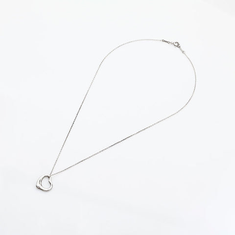 TIFFANY&Co. 925 Open Heart Necklace Silver WS23099