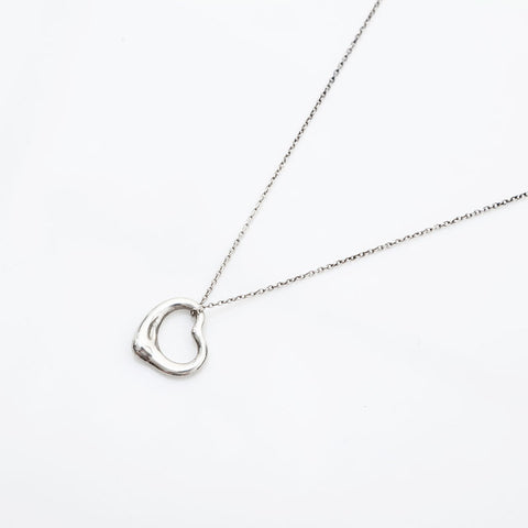 TIFFANY&Co. 925 Open Heart Necklace Silver WS23099